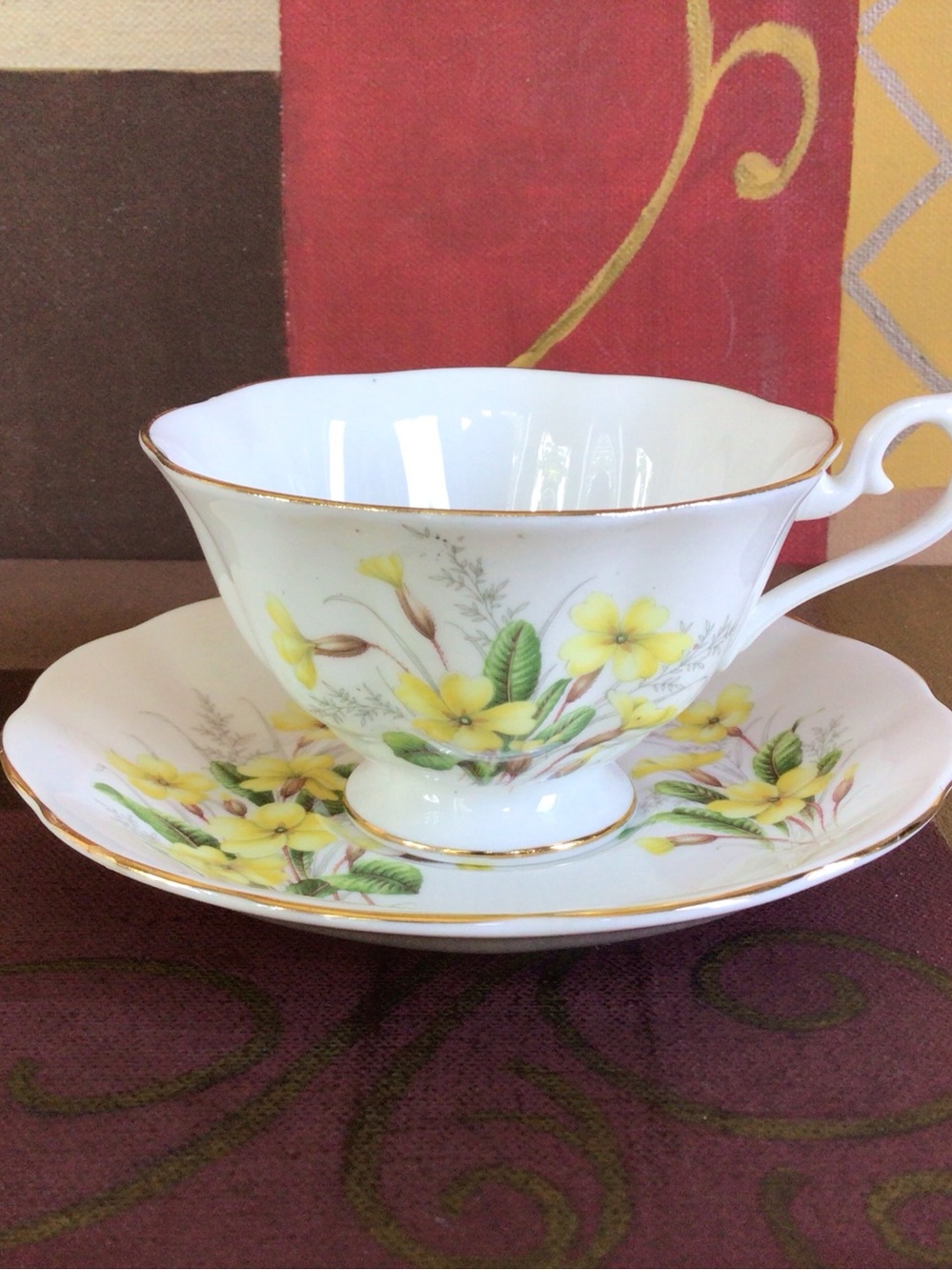 Royal Albert Yellow Primrose Teacup And Saucer